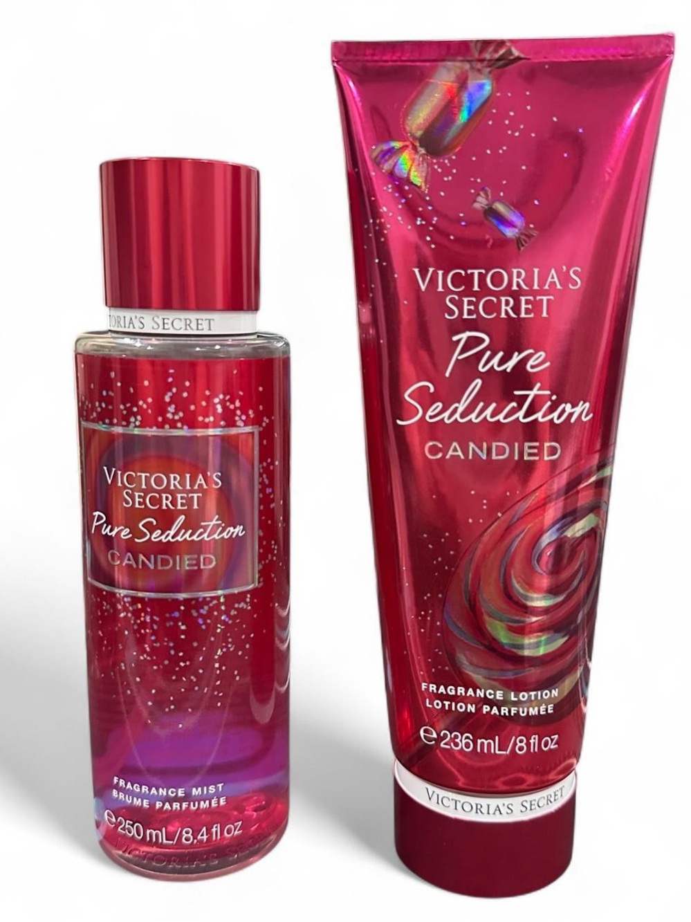 Victoria's Secret Pure Seduction Candied Body Mist & Lotion - Shiny Red